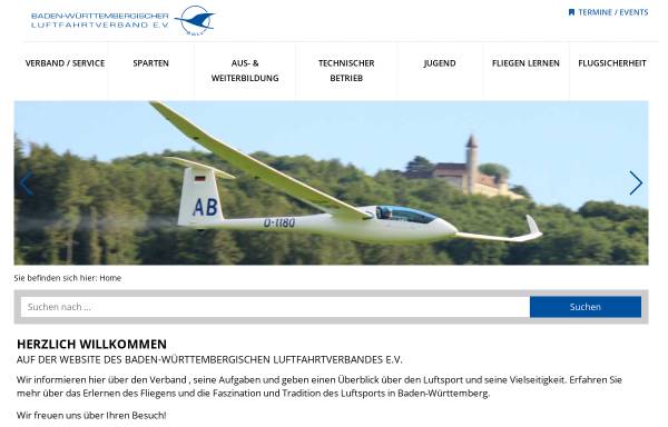 Vorschau von www.bwlv.de, Baden-Württembergischer Luftfahrtverband e.V.