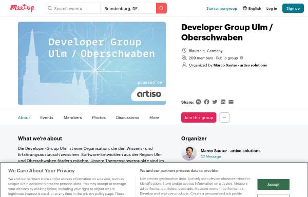 Vorschau von www.dotnet-ulm.de, .Net Developer-Group Ulm und Oberschwaben