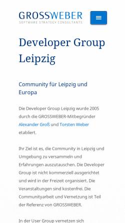 Vorschau der mobilen Webseite dotnet-leipzig.de, .NET User Group Leipzig