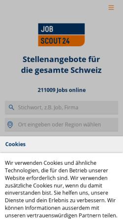 Vorschau der mobilen Webseite www.jobsuchmaschine.ch, Jobsuchmaschine.ch