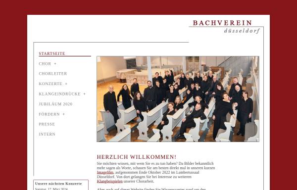 Vorschau von www.bachverein-duesseldorf.de, Bachverein