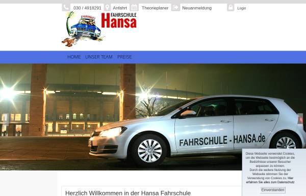 Vorschau von www.fahrschule-hansa.de, Fahrschule Hansa