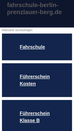 Vorschau der mobilen Webseite www.fahrschule-berlin-prenzlauer-berg.de, Fahrschule Berlin Prenzlauer Berg