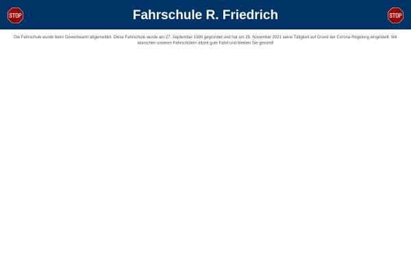 Vorschau von www.fahrschule-friedrich.de, Fahrschule R. Friedrich