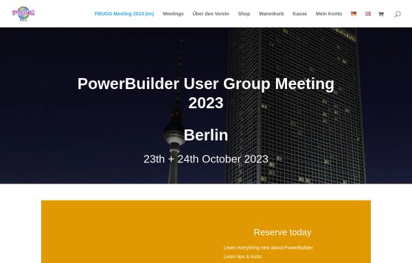 Vorschau von www.pbugg.de, PowerBuilder User Group Germany e.V.
