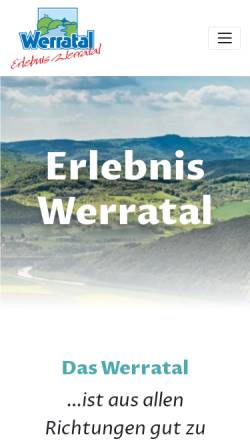 Vorschau der mobilen Webseite www.werratal.de, Erlebnis Werratal