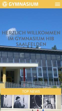 Vorschau der mobilen Webseite www.gymnasium-saalfelden.at, BG uns SportRG (HIB)