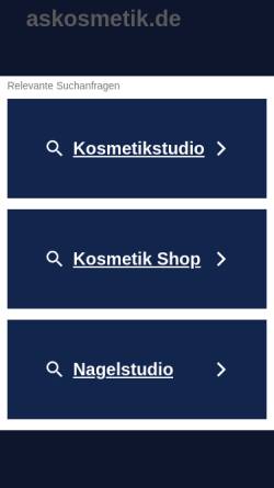 Vorschau der mobilen Webseite www.askosmetik.de, Kosmetik Institut Anette Schultze