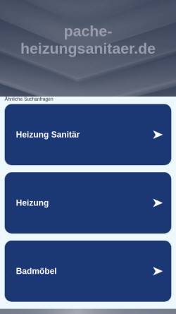 Vorschau der mobilen Webseite www.pache-heizungsanitaer.de, Pache Heizung & Sanitär & Heizung