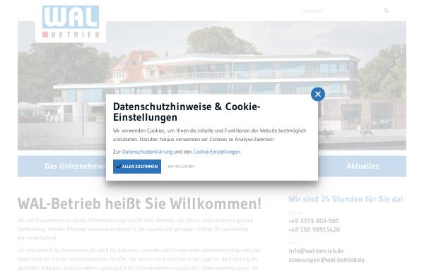 Vorschau von www.wal-betrieb.de, Wasserverband Lausitz