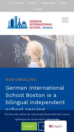Vorschau der mobilen Webseite www.gisbos.org, Deutsche Schule - German International School Boston, Massachusetts