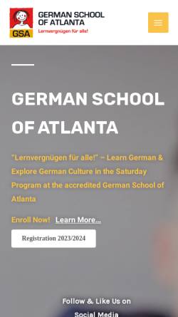 Vorschau der mobilen Webseite www.germanschoolatlanta.com, Deutsche Schule - German School of Atlanta, Georgia