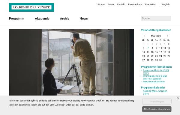 Vorschau von www.adk.de, Freie Akademie der Künste