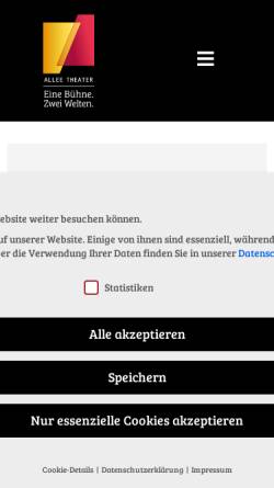 Vorschau der mobilen Webseite alleetheater.de, Hamburger Kammeroper