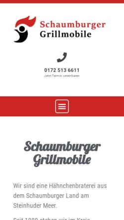 Vorschau der mobilen Webseite www.schaumburger-grillmobile.de, Schaumburger Grillmobile GMBH