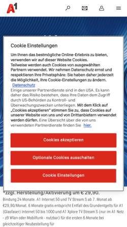 Vorschau der mobilen Webseite members.aon.at, Gästehaus Maier