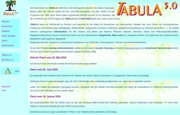 Vorschau von www.tabula.de, TABULA: Ökologische Tabellenbearbeitung