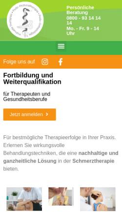 Vorschau der mobilen Webseite lehrinstitut-podo.de, Lehrinstitut für proprizeptive Therapie