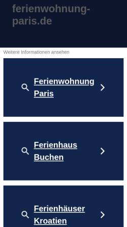 Vorschau der mobilen Webseite www.ferienwohnung-paris.de, Ferienwohnungen, Brigitte Beauvois