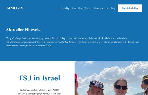 Vorschau von www.zivi-israel.de, Zivildienst im Ausland, Israel