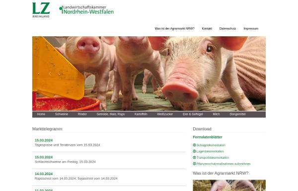 Vorschau von www.agrarmarkt-nrw.de, Agrarmarkt NRW
