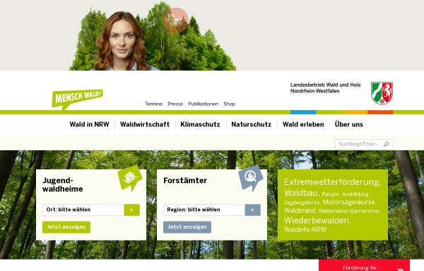 Vorschau von www.holz.nrw.de, Holz in NRW - Perspektiven für die Zukunft