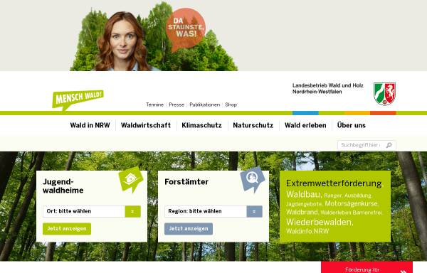 Vorschau von www.wald-und-holz.nrw.de, Landesbetrieb Wald und Holz Nordrhein-Westfalen