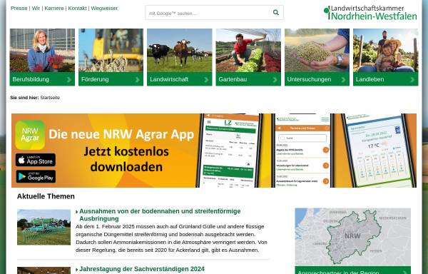 Vorschau von www.landwirtschaftskammer.de, Landwirtschaftskammer Nordrhein-Westfalen