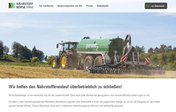 Vorschau von www.naehrstoffboerse.de, Nährstoffbörse Nordrhein-Westfalen