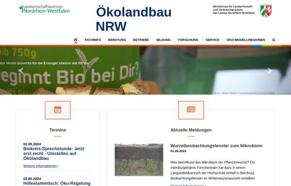 Vorschau von www.oekolandbau.nrw.de, Ökolandbau NRW