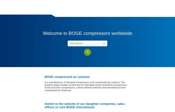Vorschau von www.boge.com, Boge Kompressoren Otto Boge GmbH & Co. KG