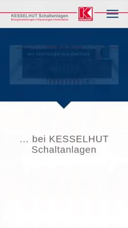 Vorschau der mobilen Webseite www.kesselhut.de, Kesselhut Schaltanlagen GmbH & Co. KG