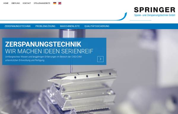 Vorschau von www.springer-zerspanungstechnik.de, Springer Zerspanungstechnik