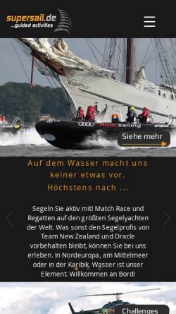 Vorschau der mobilen Webseite www.supersail.de, Supersail Deutschland GmbH & Co. KG