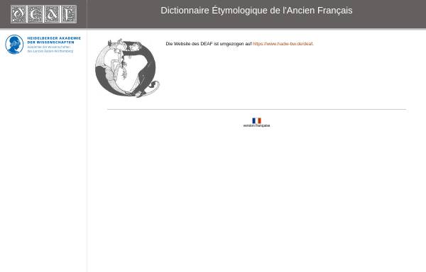 Dictionnaire étymologique de l'ancien français (DEAF)