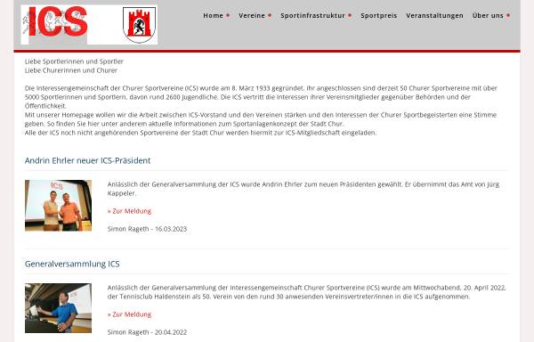 Vorschau von www.ics-chur.ch, Interessengemeinschaft der Churer Sportvereine