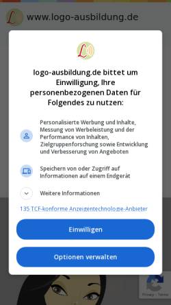Vorschau der mobilen Webseite logo-ausbildung.de, Logopädieausbildung