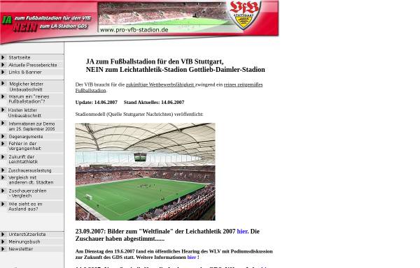 Vorschau von www.pro-vfb-stadion.de, Pro VfB-Stadion