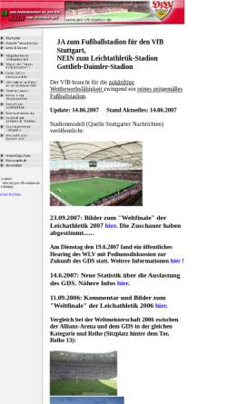 Vorschau der mobilen Webseite www.pro-vfb-stadion.de, Pro VfB-Stadion