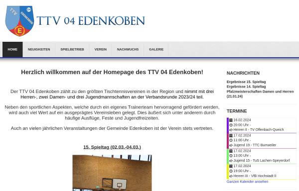 Vorschau von ttv-edenkoben.de, Tischtennisverein TTV 04 Edenkoben e. V.
