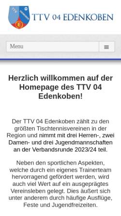 Vorschau der mobilen Webseite ttv-edenkoben.de, Tischtennisverein TTV 04 Edenkoben e. V.