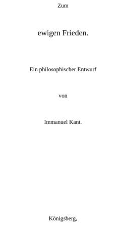 Vorschau der mobilen Webseite www.philosophiebuch.de, Zum ewigen Frieden