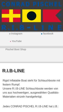 Vorschau der mobilen Webseite ribline.de, Pischel Conrad Bootsbau
