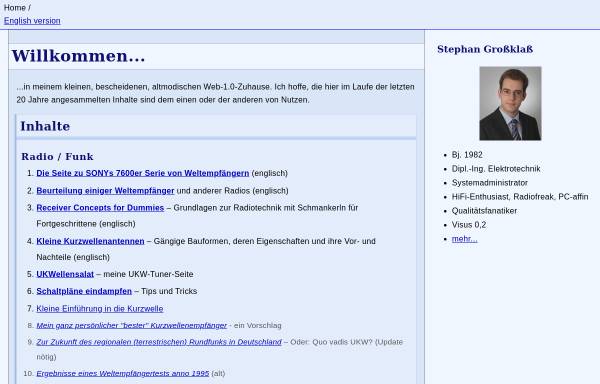 Vorschau von stephan.win31.de, Stephan Großklaß' Homepage