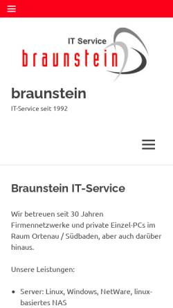 Vorschau der mobilen Webseite www.braunstein.de, Braunstein.de