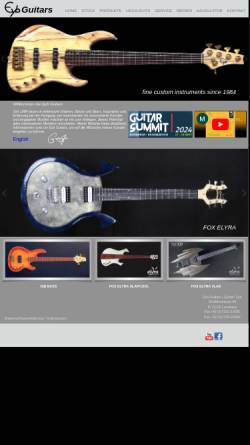 Vorschau der mobilen Webseite www.eyb-guitars.de, Eyb Guitars & Basses