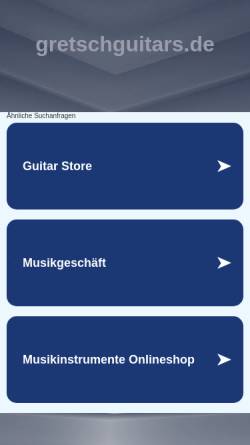 Vorschau der mobilen Webseite www.gretschguitars.de, Gretsch - Informationen und Forum