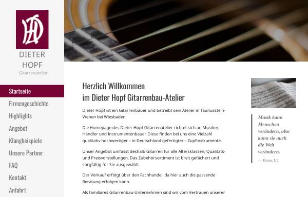 Vorschau von www.hopfgitarren.de, Hopf Gitarrenbau