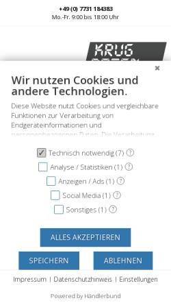 Vorschau der mobilen Webseite www.kdt-krug.de, KDT Krug Daten Technik