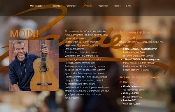 Vorschau von www.zandergitarren.de, Stefan Zander Gitarrenbau